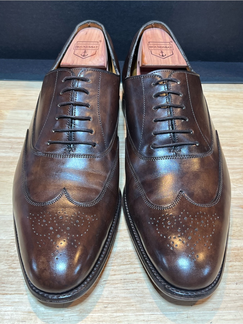 John Lobb Hermes Paris 🔥 Men’s Museum Calfskin Wingtip Oxfords EU43.5 US 10M